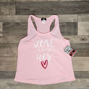 NWT Cozy Couture‎ Love Is In The Air Pink Tank Top Size Large